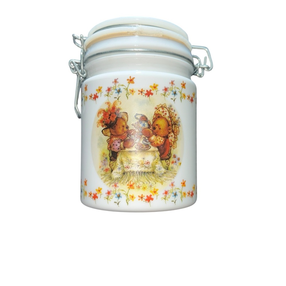 Floral Bear Ceramic Jar